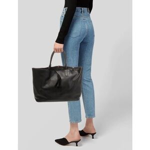 Tumi Travel Tote Black Leather Tassel